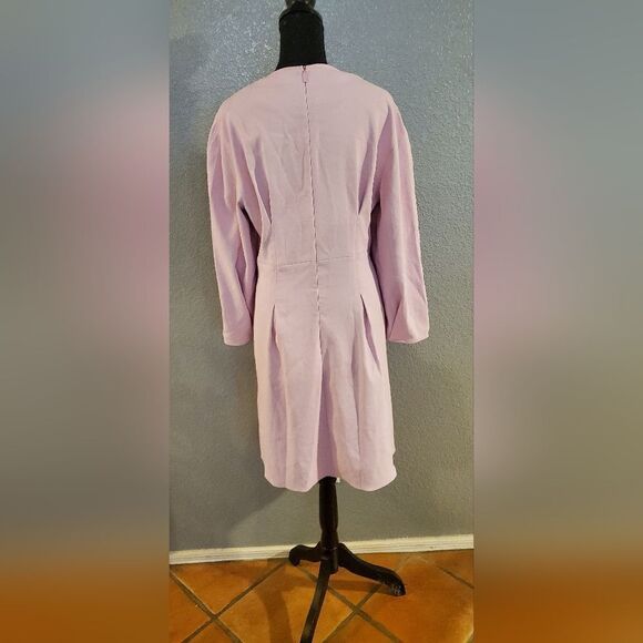RTR Tibi Chalky Drape Corset longsleeve Dress Pink‎ - Picture 14 of 15